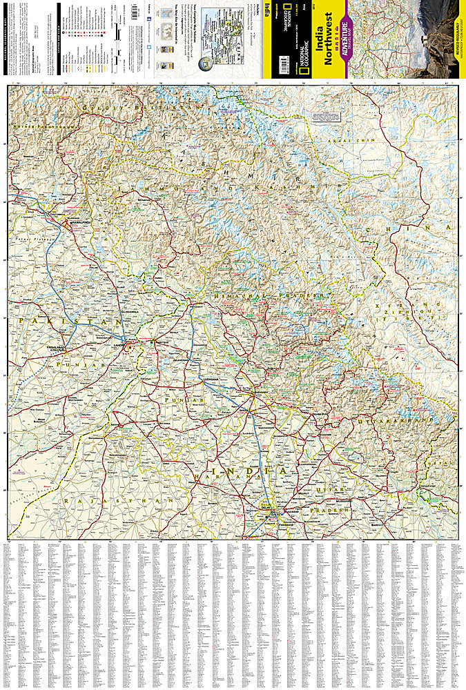 National Geographic Trails Illustrated Map â€“ Adventure India Northwest image 1