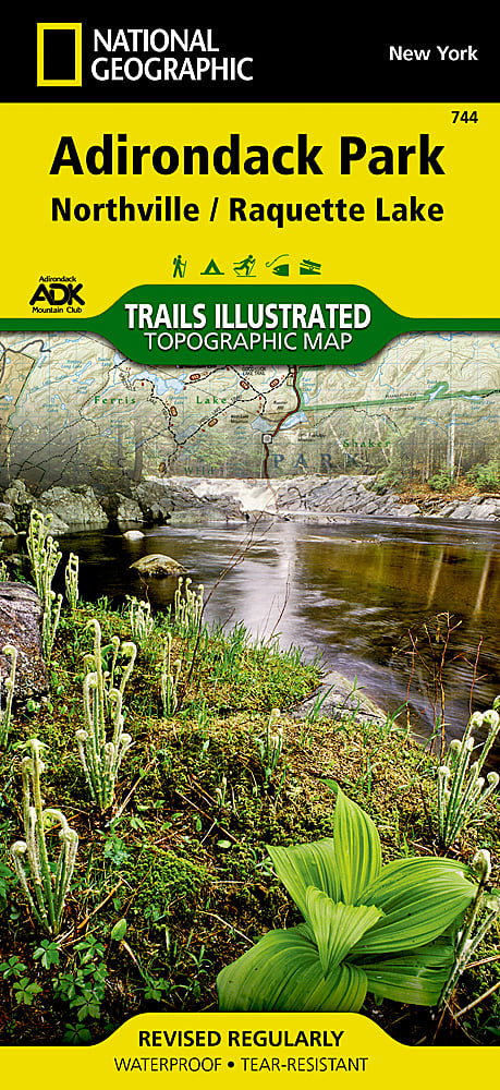 National Geographic NY Northville/ Raquette Lake Trails Illustrated Map 744 image 0