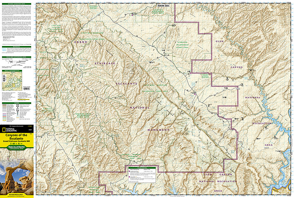 National Geographic Trails Illustrated Map 710 â€“ Utah Canyons of the Escalante image 1
