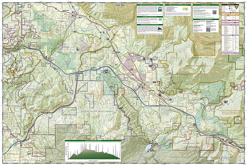 National Geographic Trails Illustrated WA Issaquah Alps Trail Map Trail Map 824 image 2