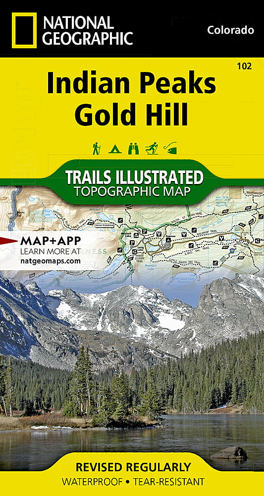 National Geographic Trails Illustrated Colorado Indian Peaks Gold Hill Map 102 image 0