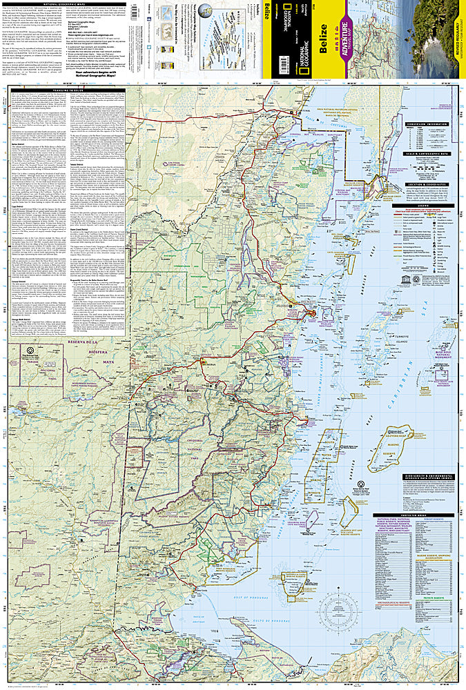 National Geographic Trails Illustrated Map â€“ Adventure Belize AD00003106 image 1