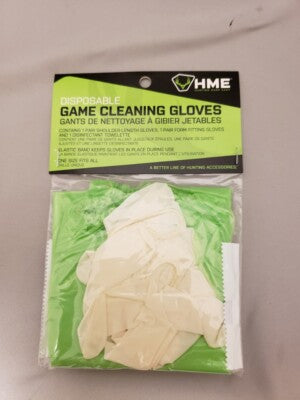 HME Hunting Made Easy Game Cleaning Gloves w/Wrist &amp; Shoulder Length &amp; Wet Wipe image 1