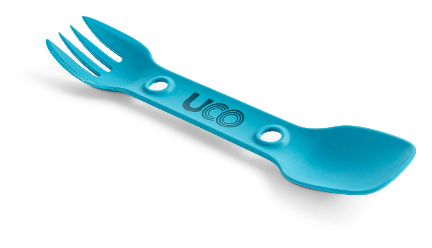 UCO Utility Spork Fork-Spoon-Knife Combo 7'' Utensil 2-Pack Gold / Rich Sky Blue image 3