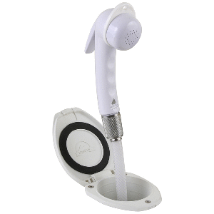 Scandvik Recessed Shower w/6&#039; White Hose - Euro Trigger Sprayer image 0