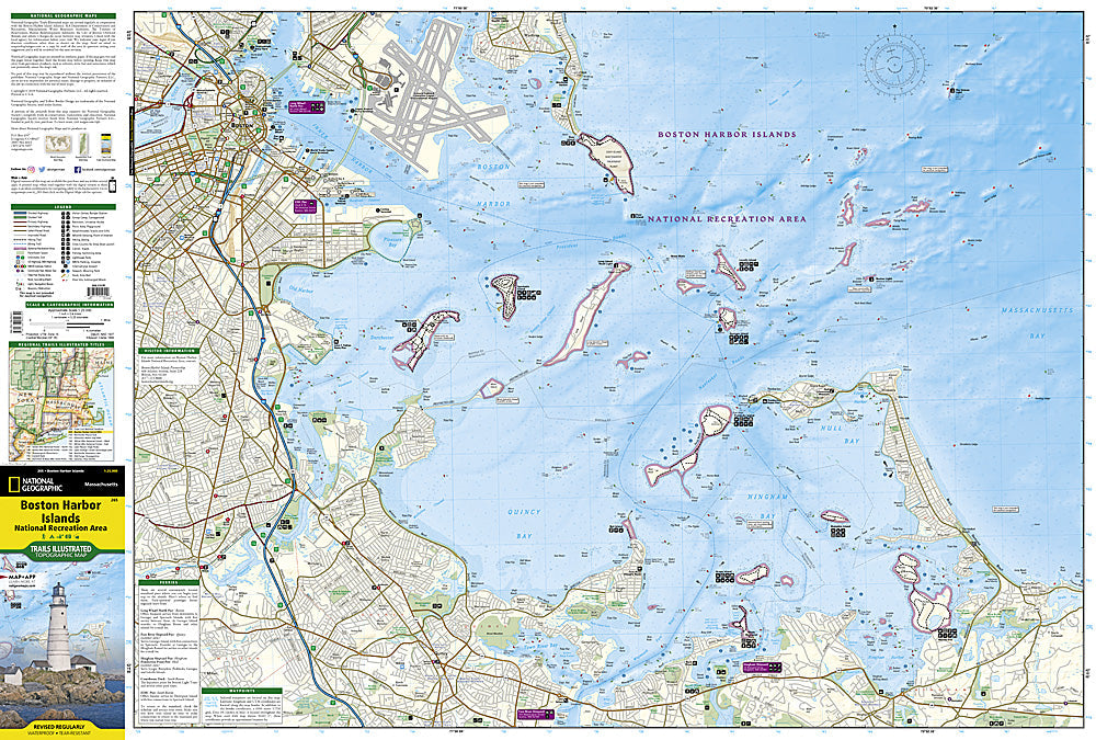 National Geographic Trails Illustrated MA Boston Harbor Islands Map 265 image 1