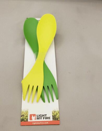 Light My Fire Spork Extra-Medium XM Spoon-Fork-Knife Utensil Lime/Green 2-Pack image 1