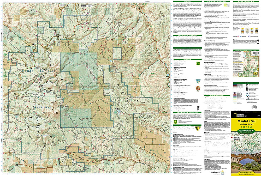 National Geographic Utah Manti-LaSai National Forest Trails Illustrated Map 703 image 1