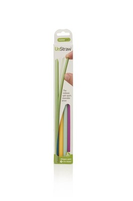 Humangear UnStraw Cleanable Straw Blue/Yellow/Purple/Mint 4-Pack HG0981 image 0