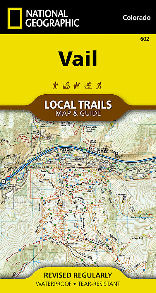National Geographic Trails Illustrated Vail CO Local Trails Topo Map &amp; Guide image 0