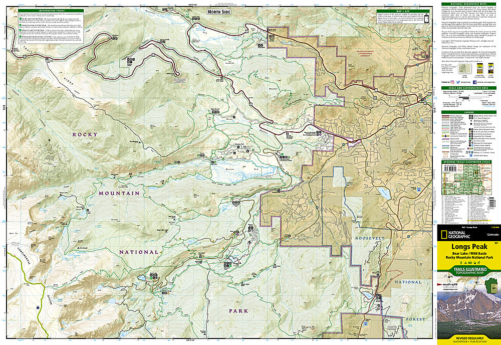 National Geographic Trails Illustrated Colo Rocky Mountain NP Map Bundle 1020585 image 5