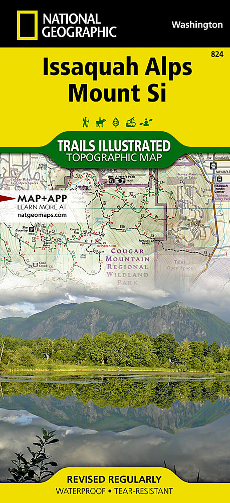National Geographic Trails Illustrated WA Issaquah Alps Trail Map Trail Map 824 image 0