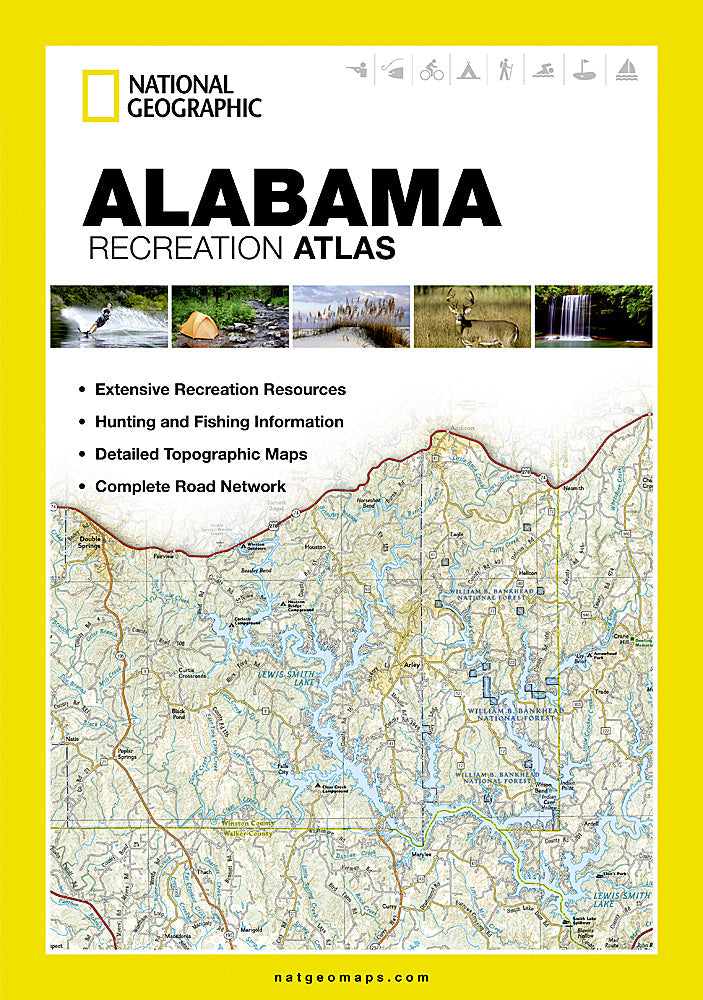 National Geographic Alabama Recreation Atlas Map Road &amp; Topo Maps ST01020701 image 0