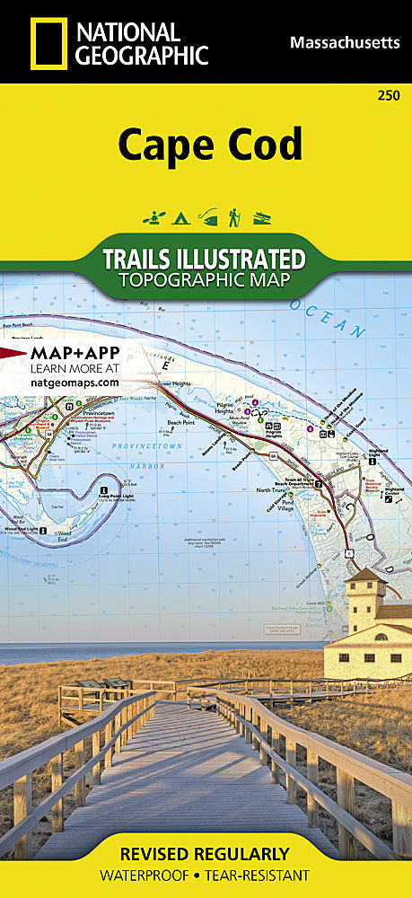 National Geographic Trails Illustrated Massachusetts Cape Cod Map 250 image 0
