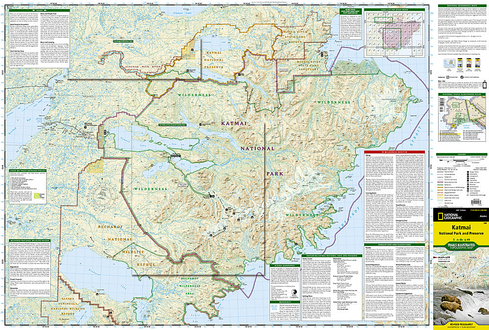 National Geographic Trails Illustrated Alaska Katmai National Park Map 248 image 1