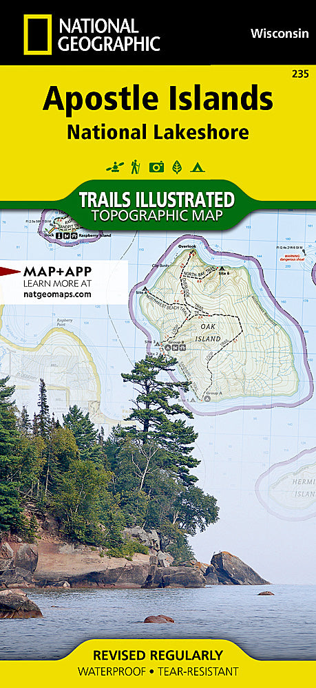 National Geographic WI Apostle Islands Ntl Lakeshore Trails Illustrated Map 235 image 0