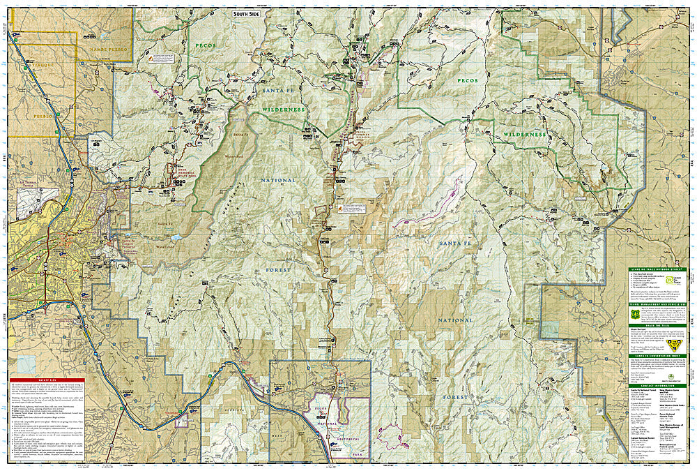 National Geographic Trails Illustrated NM Santa Fe, Truchas Peak Topo Map 731 image 2