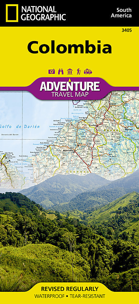 National Geographic Trails Illustrated Map â€“ Adventure Colombia South America image 0