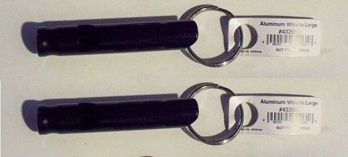 Liberty Mountain Large Aluminum Whistle Black 2-Pack Emergency/Signal/Survival image 0