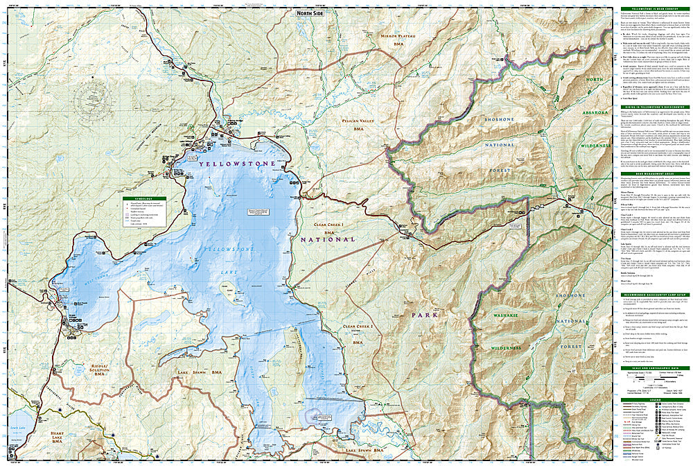 National Geographic Trails Illustrated WY Southeast Yellowstone Lake Map 305 image 2