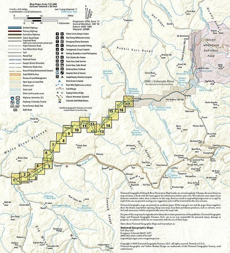 Colorado River Kremmling-Glenwood Fish/Recreation Map Guide 2307 image 1