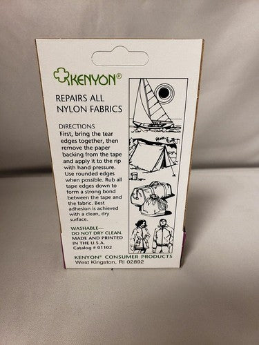 Kenyon K-Tape 3" x 18" Forest Green Taffeta Nylon Adhesive-Backed Repair Tape image 2