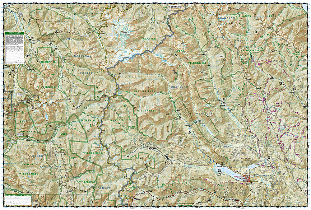 National Geographic Trails Illustrated WA Glacier Peak Map 827 image 2