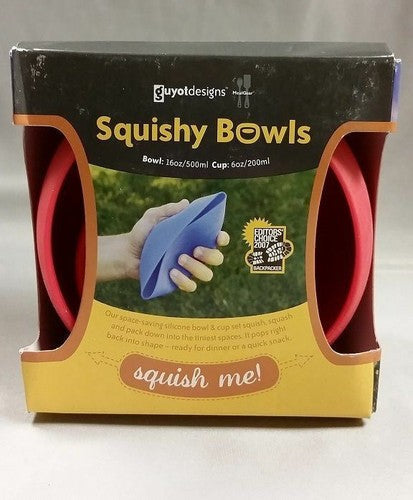 Guyot Designs Squishy Bowls Set â€“ 9oz Cup &amp; 26oz Bowl Red Ultralight Camping image 1