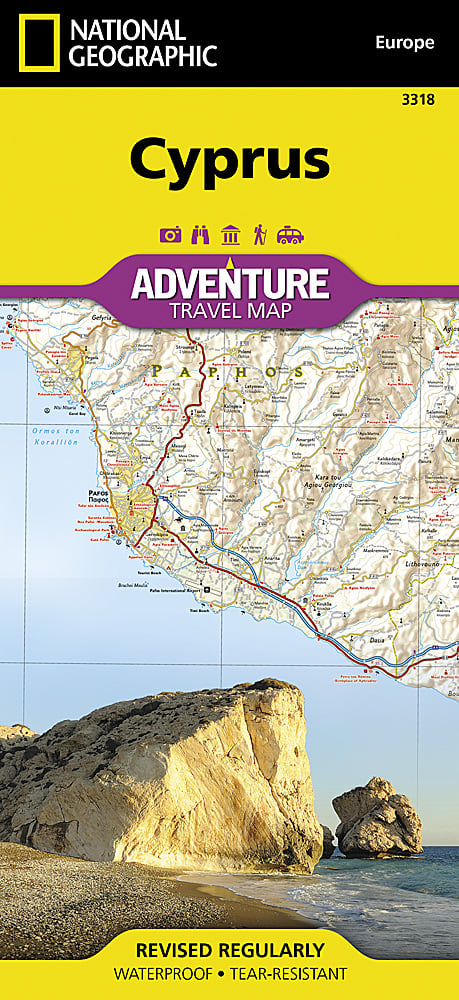 National Geographic Adventure Map Island of Cyprus Europe AD00003318 image 0