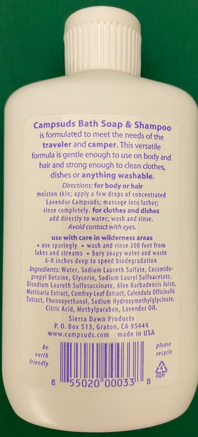 Sierra Dawn Campsuds Camp Soap 4oz Biodegradable Bath / Shampoo Lavender image 2