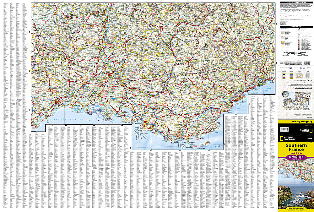National Geographic Southern France Adventure Travel Map image 1