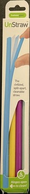 Humangear UnStraw Cleanable Straw Blue/Yellow/Purple/Mint 4-Pack HG0981 image 10