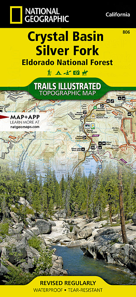 National Geographic Trails Illustrated CA Crystal Basin / Silver Fork Map 806 image 0