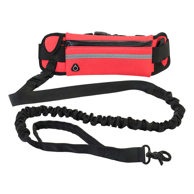 Hands Free Dog Leash Pet Walking And Training Belt With Shock Absorbing Bungee Leash For Up To 180lbs
