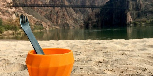 Humangear FlexiBowl Stuffable Foldable 700 mL Pack Bowl / Cup Gray - BPA-Free image 1