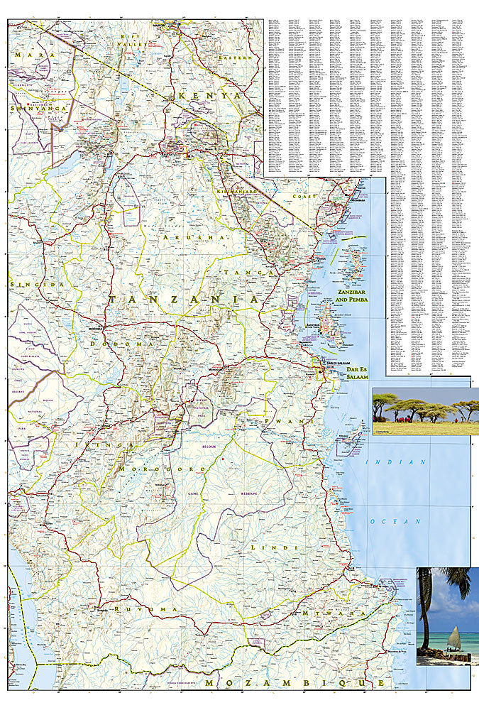 National Geographic Adventure Map Tanzania/Rwanda/Burundi AD00003206 image 2