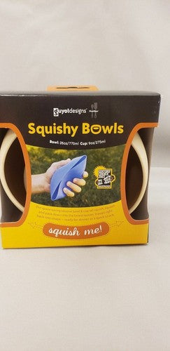 Guyot Designs Squishy Nesting Bowls Set – 16oz &amp; 6oz BPA-Free Camping Gear Tan image 1