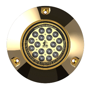 Metro Marine High-Output Submersible Underwater Light w/Intelligent Monochromatic LED's - Aqua, 90&deg; Beam image 0