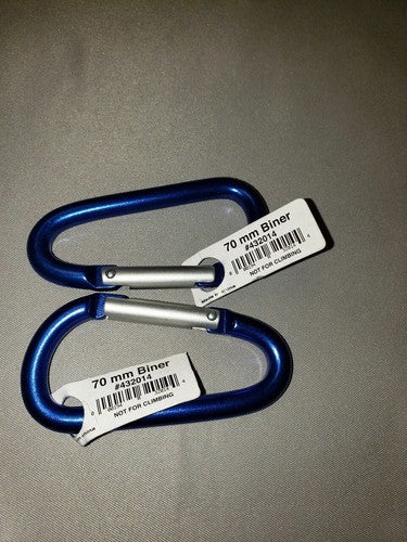 Liberty Mountain Multi-Biner 70mm (2.76") HA Aluminum Carabiners Blue 2-Pack image 0