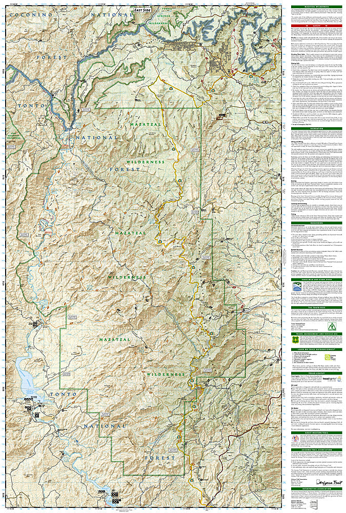 National Geographic Trails Illustrated AZ Mazatzal and Pine Wilderness Map 850 image 2