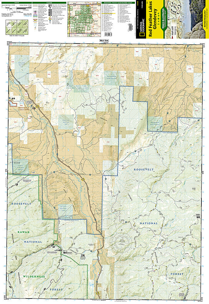 National Geographic Trails Illustrated Colo Red Feather Lakes Glendevey Map 111 image 1
