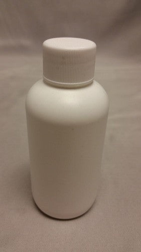 Boston Round Ultralight HDPE Plastic Storage Bottle w/Lid 4oz White image 0