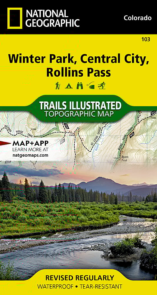 National Geographic Trails Illustrated Colo Winter Park Central City Map 103 image 0