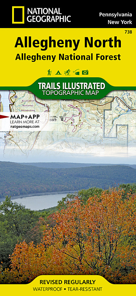 National Geographic PA/NY Allegheny National Forest N Trails Illustrated Map 738 image 0
