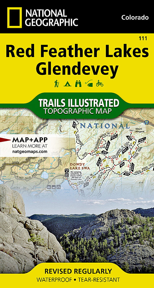 National Geographic Trails Illustrated Colo Red Feather Lakes Glendevey Map 111 image 0