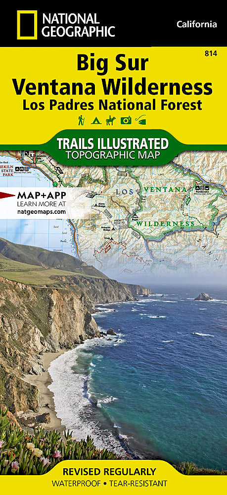 National Geographic Trails Illustrated Map 814 â€“ CA Big Sur Ventana Wilderness image 0