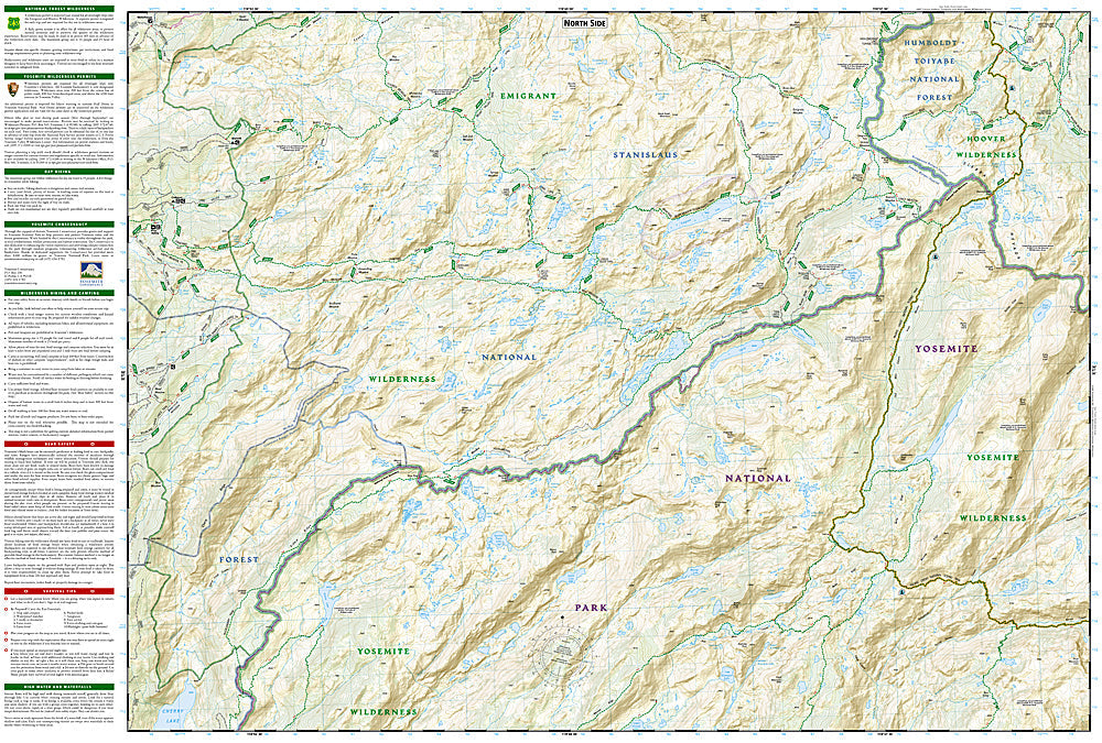 National Geographic Trails Illustrated CA Yosemite NP NW Hetch Hetchy Map 307 image 2