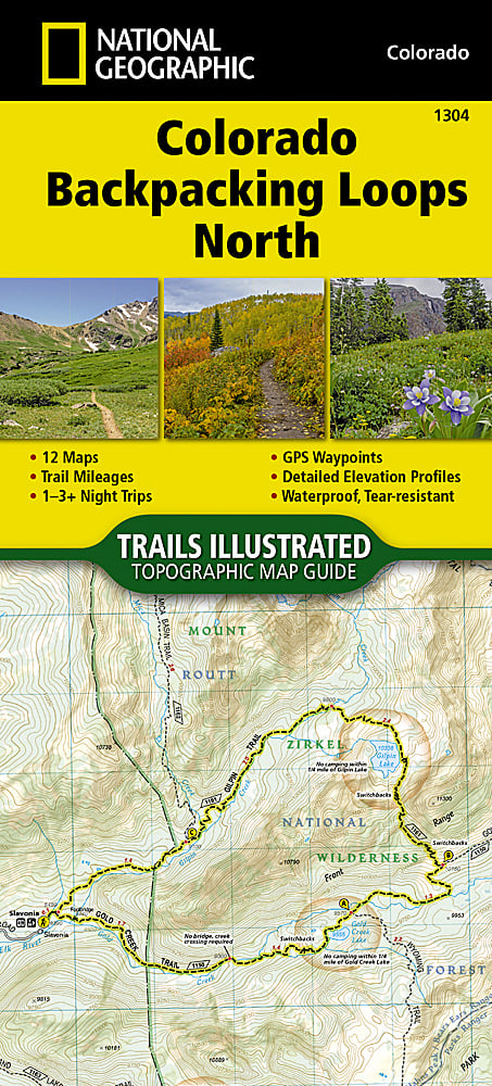 National Geographic Topographic Map Guide â€“ Colorado Backpack Loops North 1304 image 0