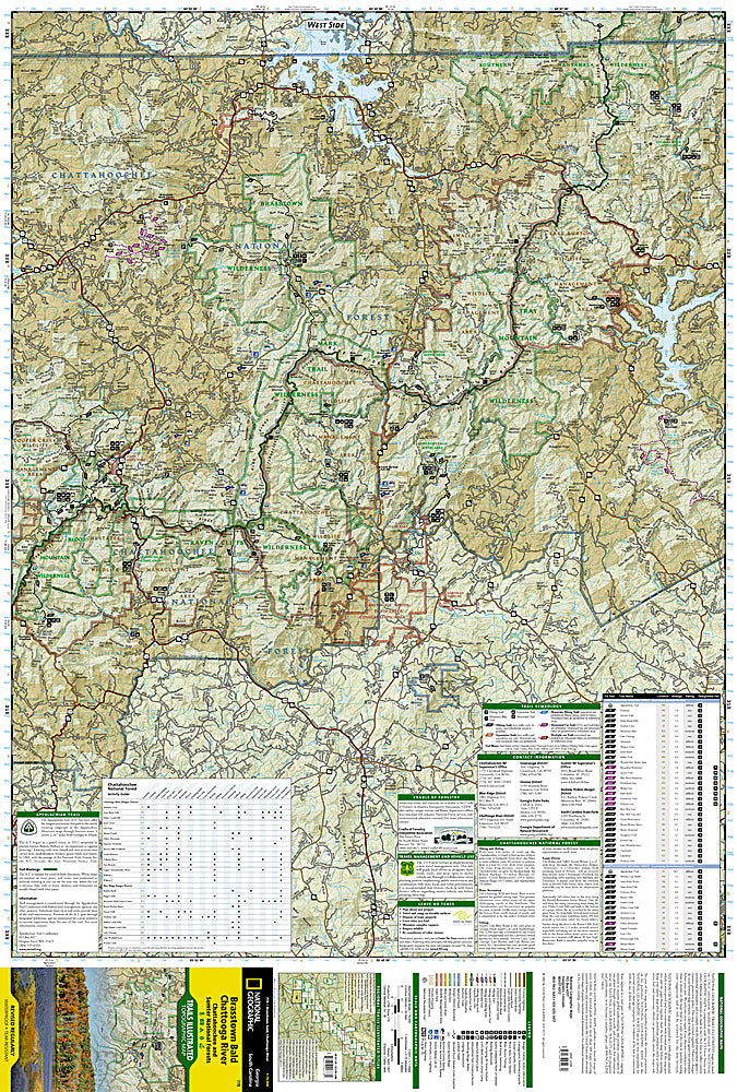 National Geographic GA/SC Brasstown Bald Chattooga Trails Illustrated Map 778 image 1