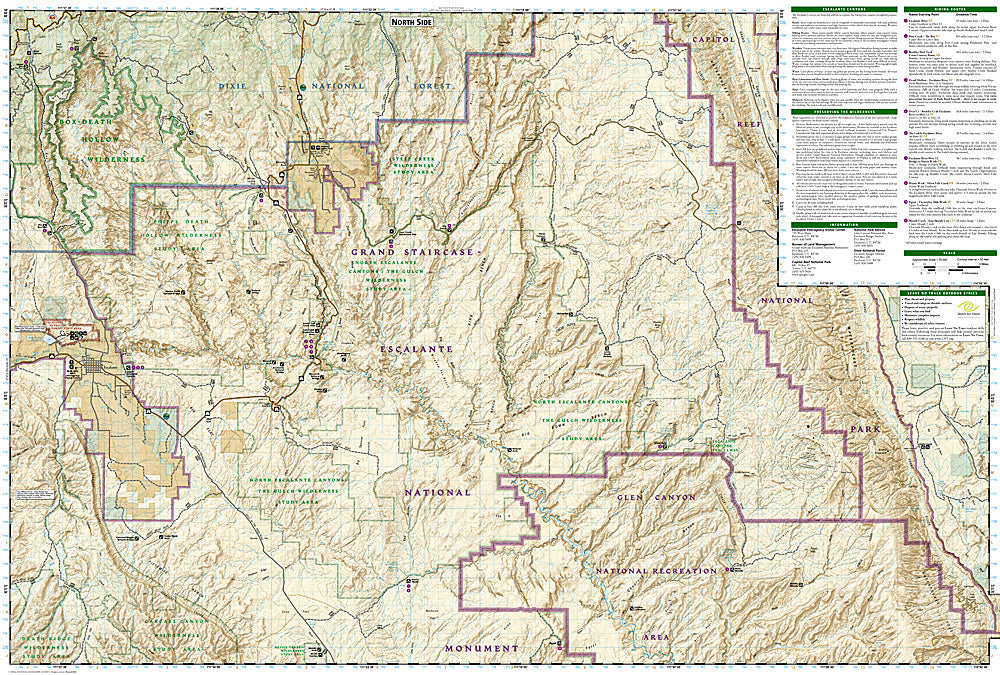 National Geographic Trails Illustrated Map 710 â€“ Utah Canyons of the Escalante image 2